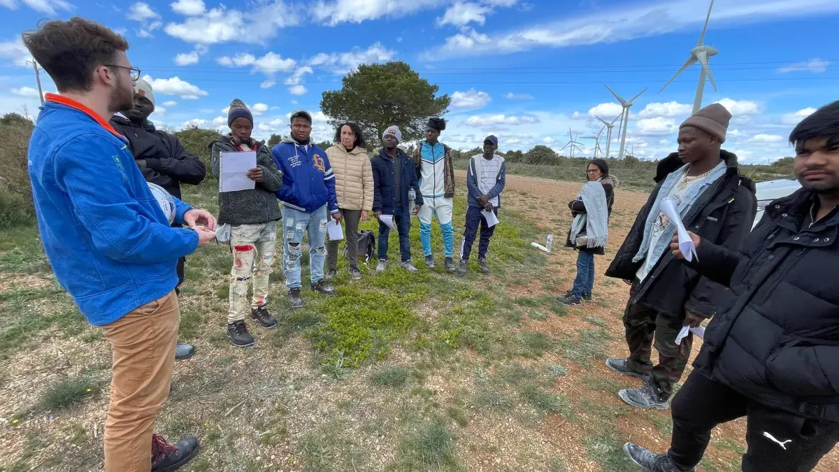 Visite parc éolien - groupe